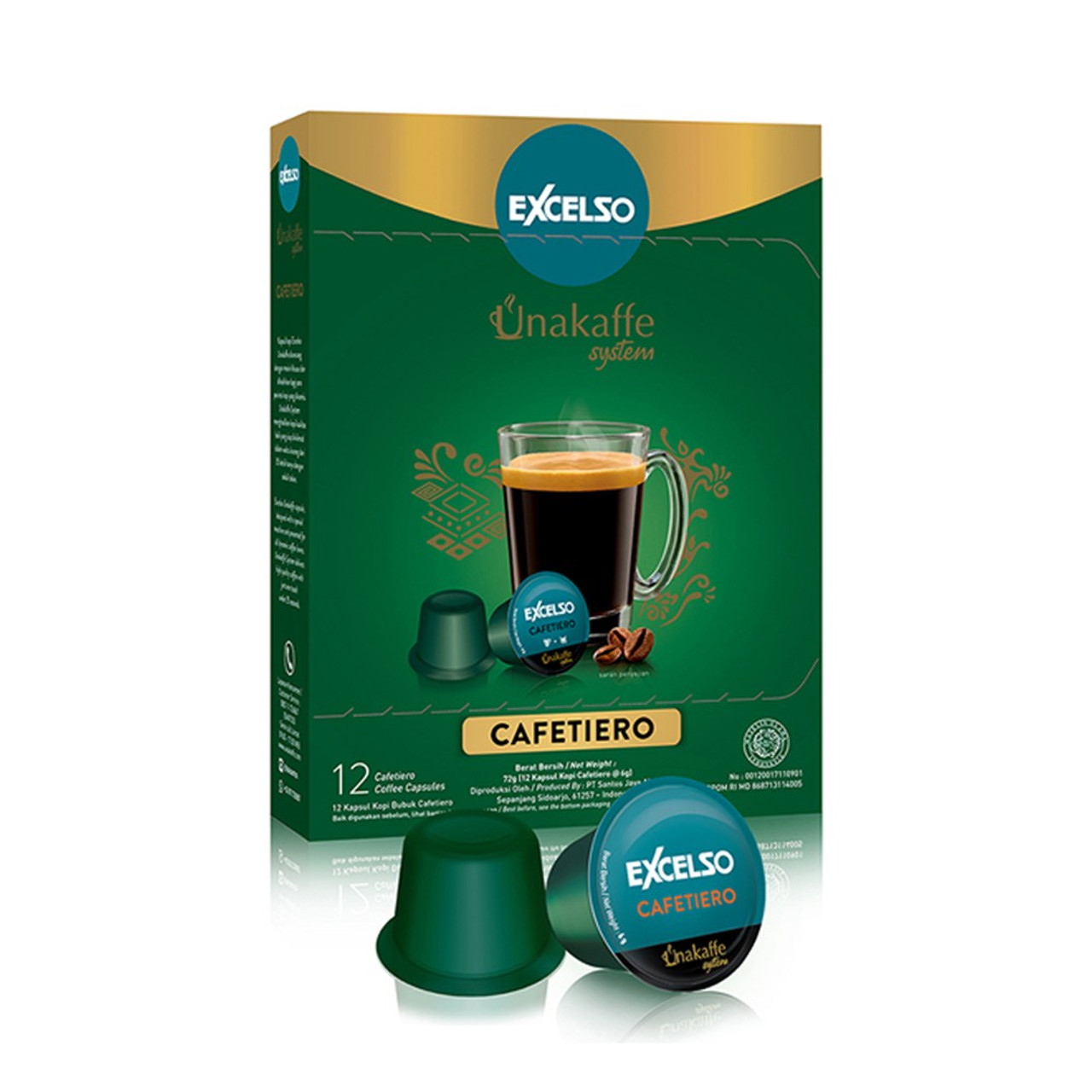 Excelso Unakaffe Cafetiero - Coffee Pod 12-ct (1 Box)