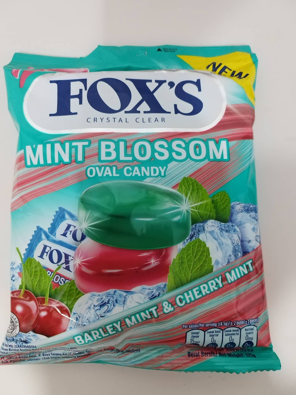 Fox's Crystal Clear Permen Oval Rasa Mint Blossom - Crystal Clear