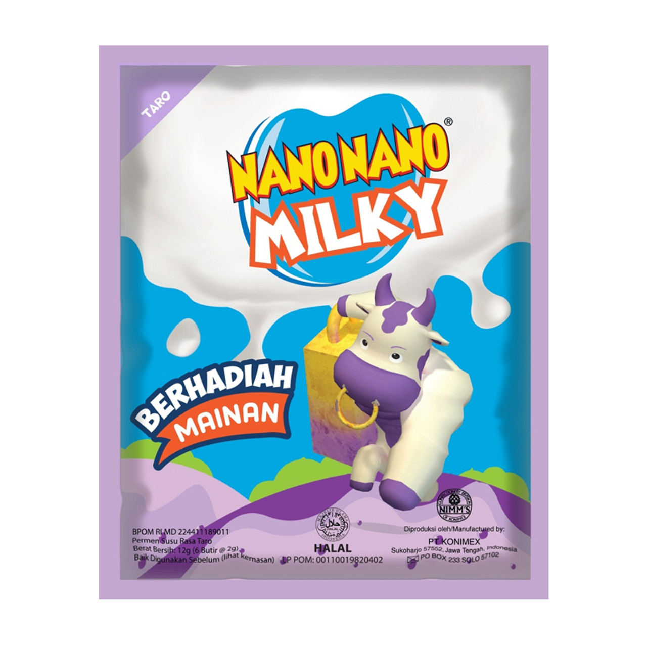 Nano Nano Candy Milky Taro, 12gr (Pack of 3)