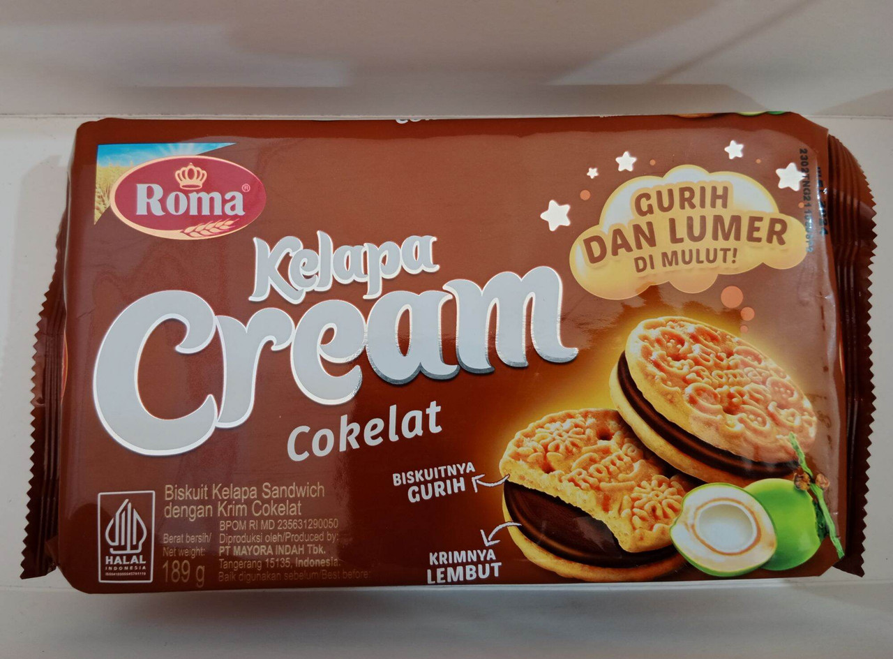 Roma Biskuit Kelapa Cream Cokelat, 189gr
