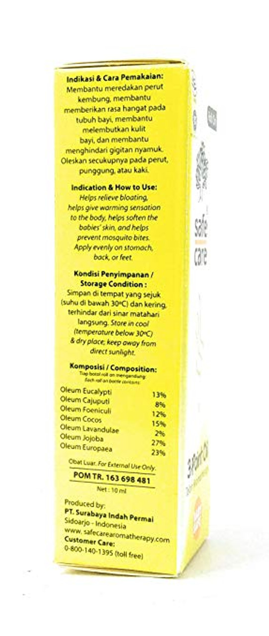 Safe Care Roll On 3 Point Oil (Telon Aromatherapy), 10 Ml