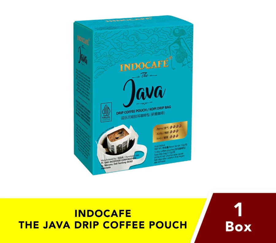 Indocafe The Java Coffee Drip, 50 Grams (5 sachets @10g)