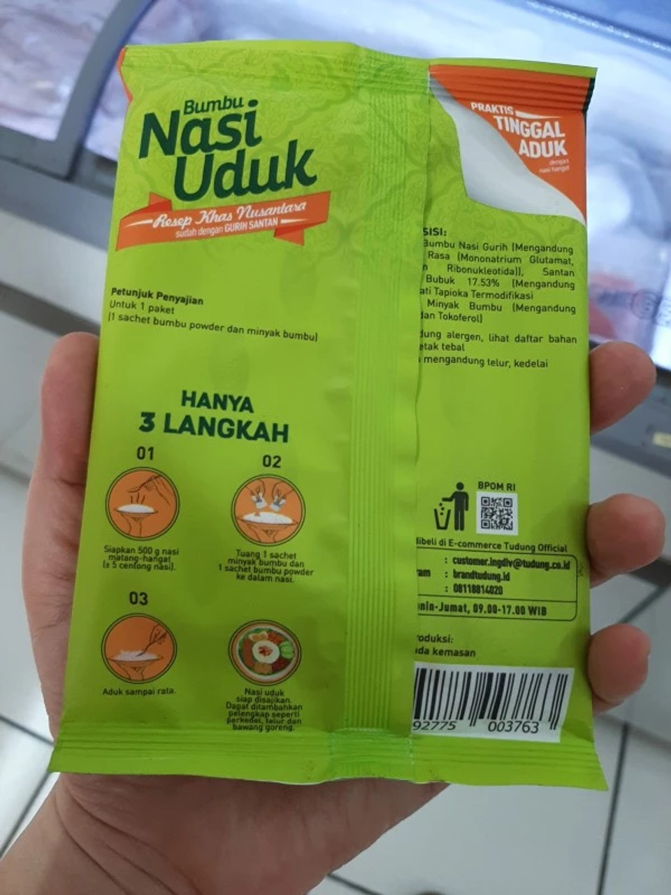 Tudung Bumbu Nasi Uduk Instant (Uduk Rice Seasoning), 27gr