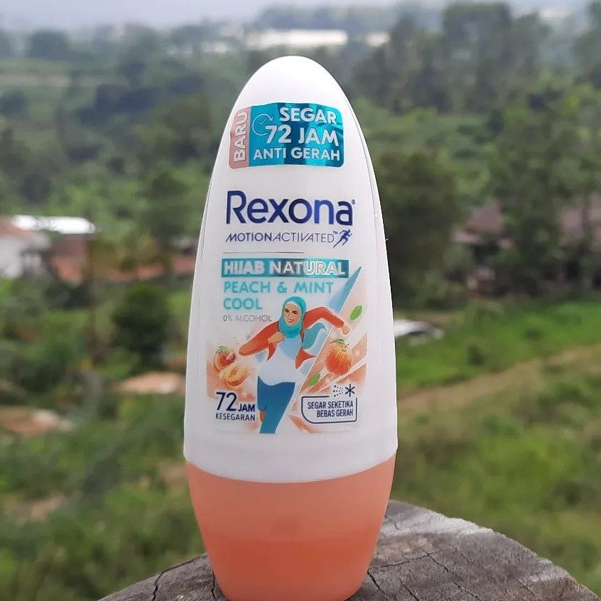 Rexona Deodorant Roll On Hijab Women Peach & Mint Cool, 45ml