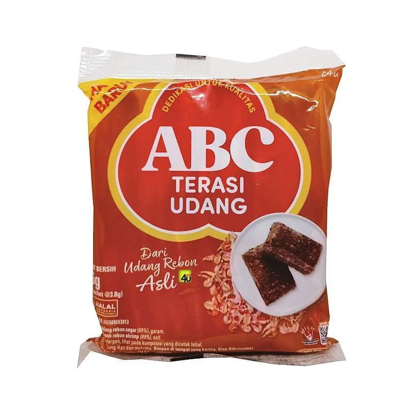 ABC Terasi Udang single-use type 20 x 3,8g, 76 Gram (Pack of 2