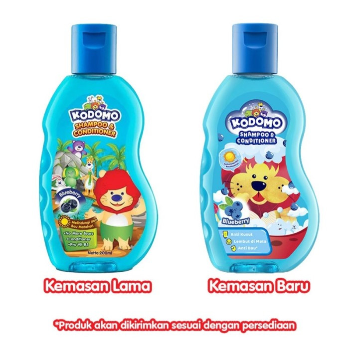 Kodomo Kids Shampoo & Conditioner Blueberry, 200ml