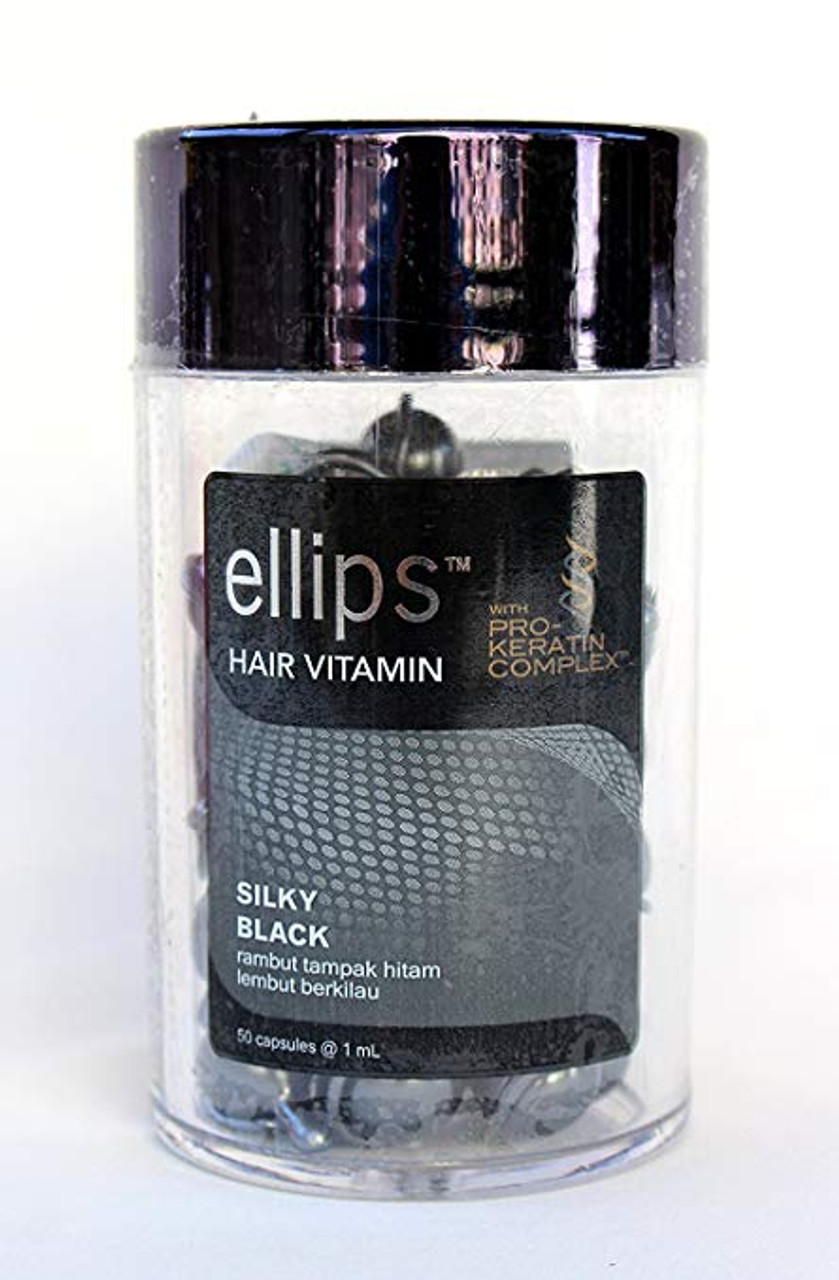 Ellips Hair Vitamin (Pro Keratin Complex) - Silky Black, 1 Jar