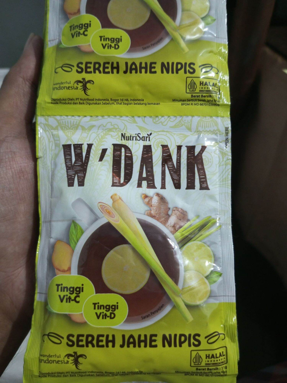 Nutrisari W'Dank Sereh Jahe Nipis 10 Sachet