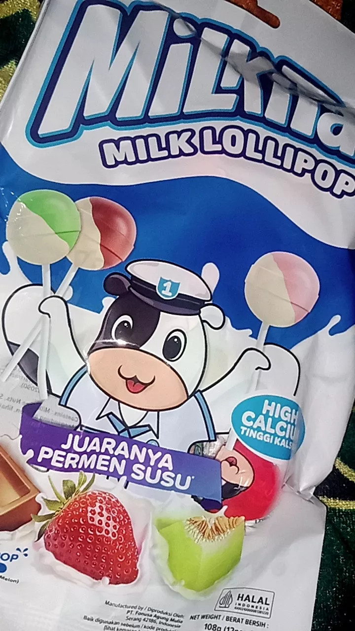 Milkita Assorted Milk Lollipop Candy, 108g