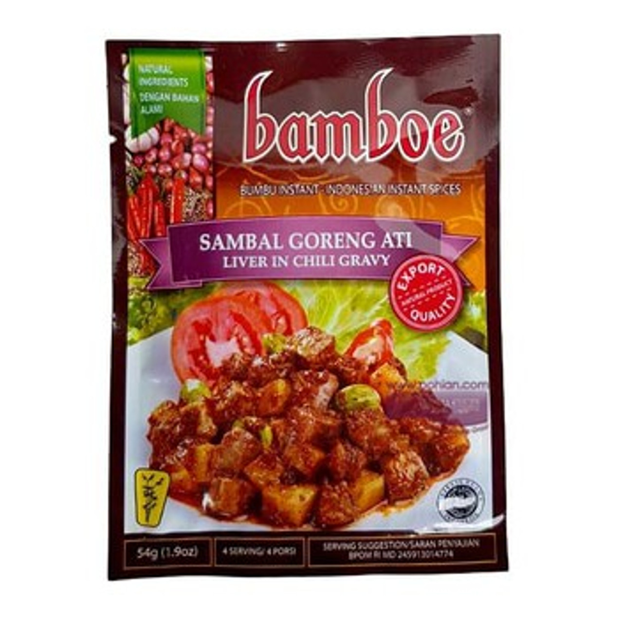 Bamboe Sambal Goreng Ati - Liver in Coconut Gravy, 54 Gram