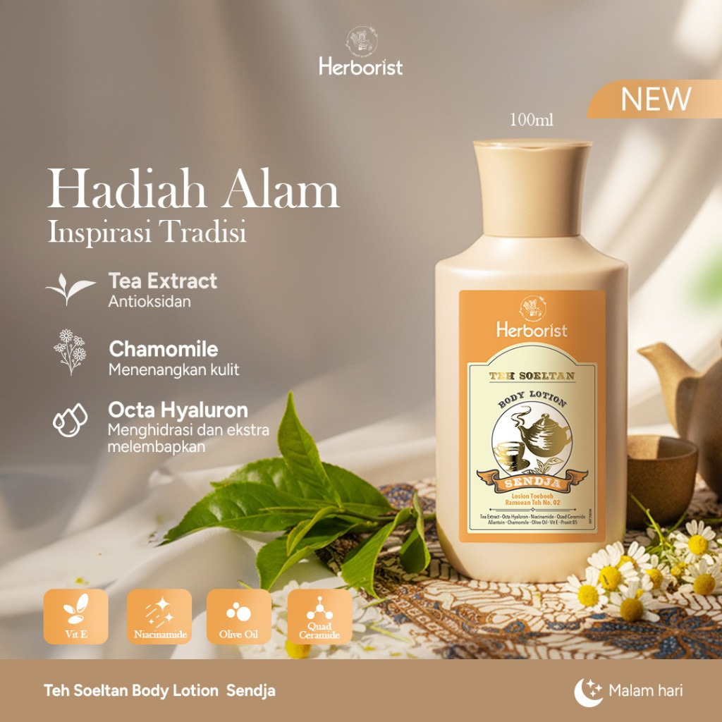 Herborist Teh Soeltan Body Lotion Sendja, 100ml