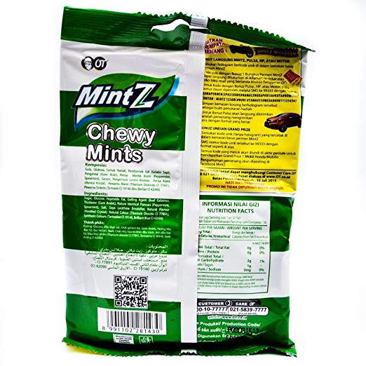 Mintz Chewy Candy Doublemint, 99 Gram - Javanese Taste