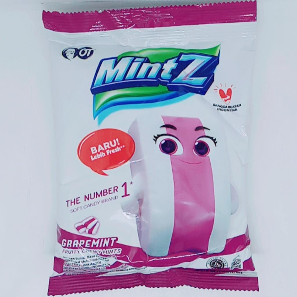 Mintz Chewy Candy Grapemint, 99 Gram - Javanese Taste