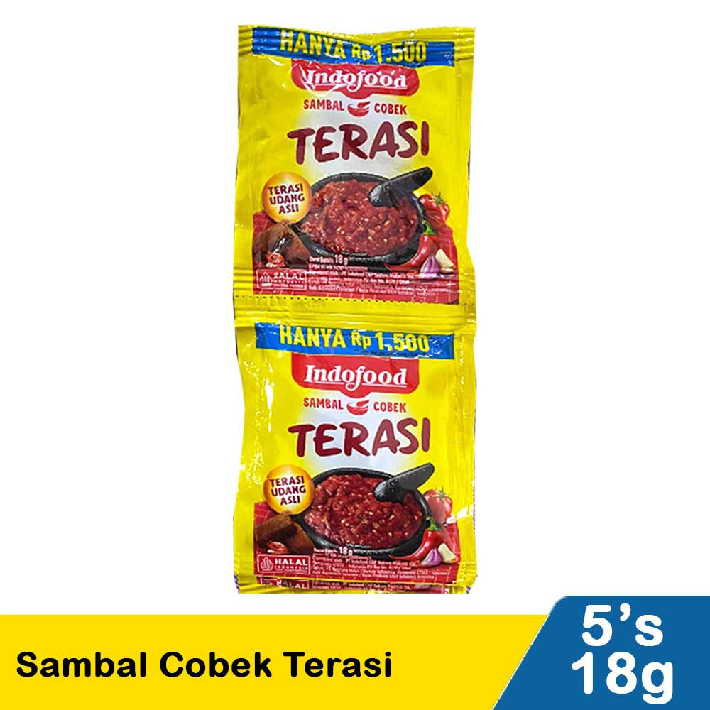 Indofood Sambal Cobek Terasi, 18gr ( 5 pcs)