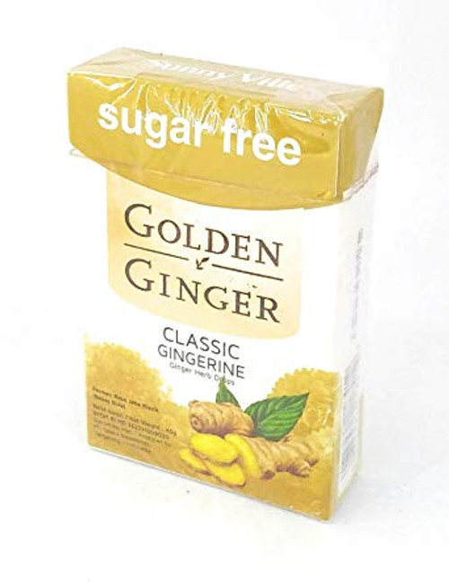 Golden Ginger Herb Drops Classic Gingerine (sugar free), 45 Gram