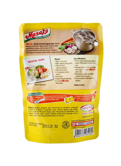 Masako Penyedap Rasa Sapi (Beef Flavoring), 100 Gram