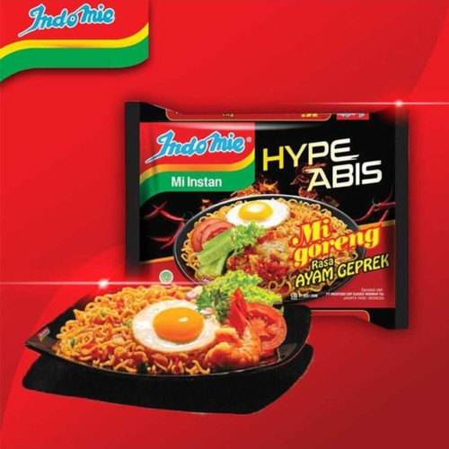 Indomie Instant Noodle Mi Goreng Rasa Ayam Geprek, 85 Gram (1 pcs)