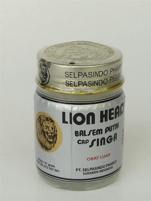 Lion Head White Balm Balsem Putih Cap Singa, 31Gram 