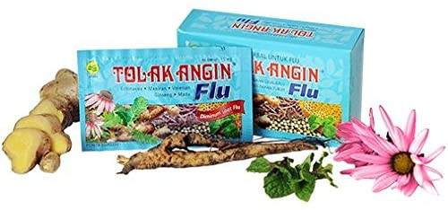 TOLAKANGIN FLU (Herbal Supplement to Counter Flu, Common Cold) -Box of 12 satchets, from Indonesia 