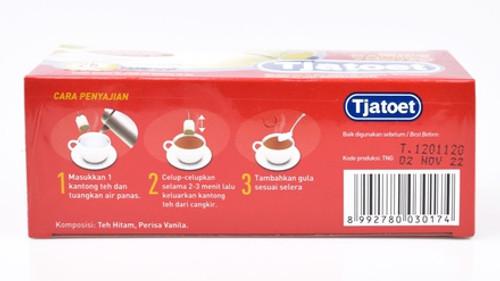 Teh Tjatoet Vanila Tea 25-ct, 50 Gram