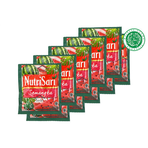 NutriSari Semangka (Fruit Juice Drink Watermelon), 13 Gram (10 sachet)