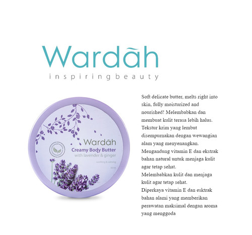 Wardah Creamy Body Butter with Lavender and Ginger 150ml