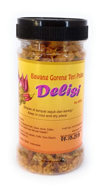 Delisi Bawang Goreng Teri Pedas (Fried Shallot with Spicy Anchovy ), 65 Gram 