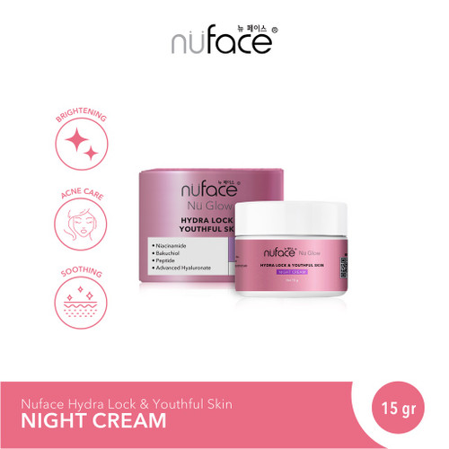 Nuface Nu Glow Hydralock & Youthful Night Cream 15 gr