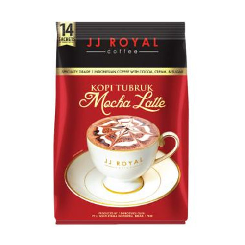 JJ Royal Kopi Tubruk Coffee Mocha Latte, 14 Sachets @ 30 Gram