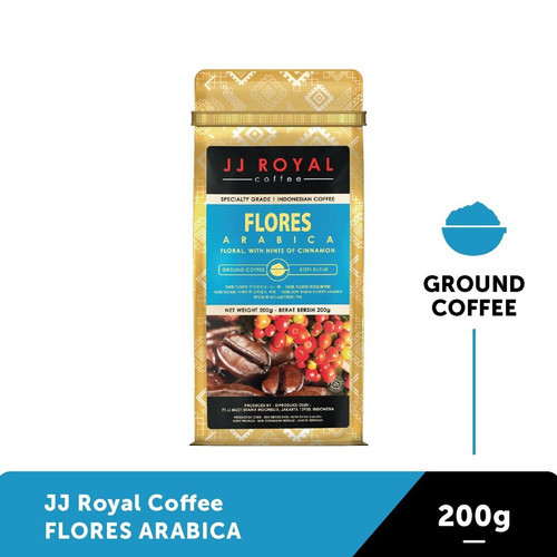 JJ Royal Coffee Flores Arabica Ground, 200 gram