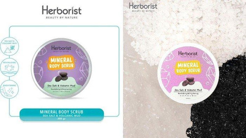 Herborist Mineral Body Scrub - Sea Salt & Volcanic Mud, 200 Gram