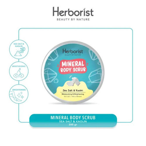 Herborist Mineral Body Scrub - Sea Salt & Kaolin, 200 Gram