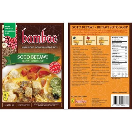 Bamboe Soto Betawi Seasoning, 65gr