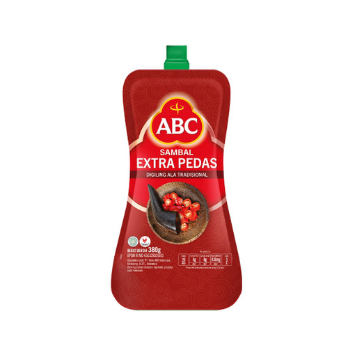 ABC Sambal Extra Pedas Pouch (Extra Spicy Sauce), 380 gr