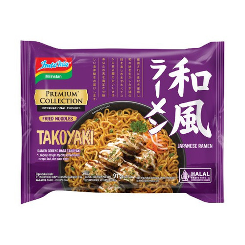 Indomie Mie Goreng Premium Japanese Takoyaki, 86 gr (2 pcs)