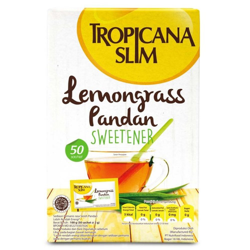 Ropicana Slim Sweetener Lemongrass Pandan 50 Sachets