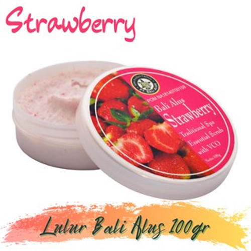 BALI ALUS Lulur Cream Scrub Strawberry, 100gr