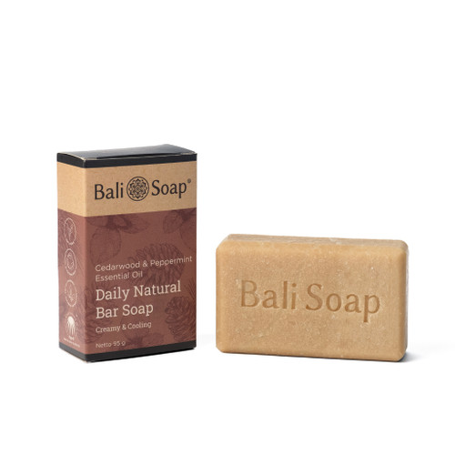 Bali Soap Essential Oil Bar Soap - Cedarwood & Peppermint, 95gr