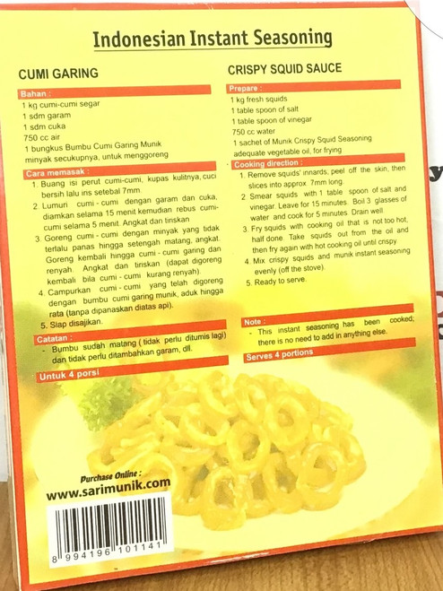 Munik Bumbu Cumi Garing- Munik Crispy Squid Seasoning