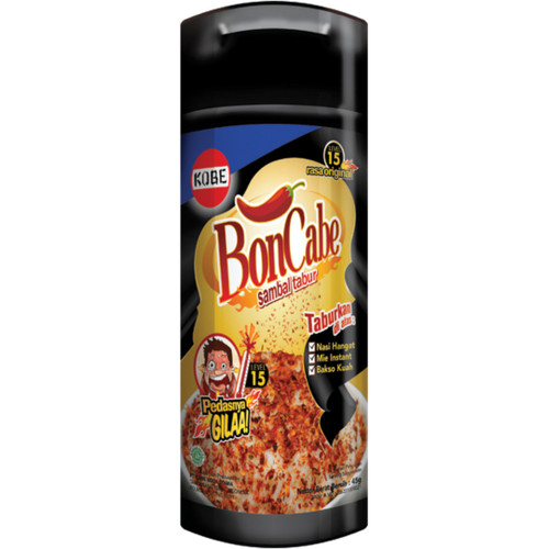 Kobe Bon Cabe Sambal Tabur (Chili Original Flavor Level 15) - 1.76oz Kobe Bon Cabe Sambal Tabur (Chili Original Flavor Level 15) - 1.76oz