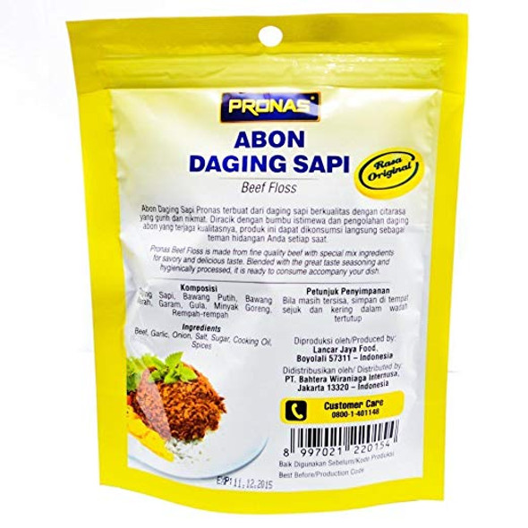 Pronas Abon Sapi - Beef Floss Original Flavor, 100 Gram