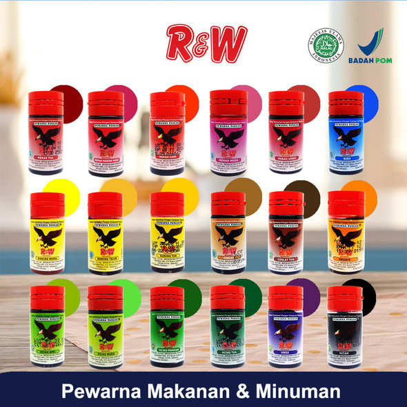 R&W Rajawali Dark Red Food Coloring, 12.5 ml