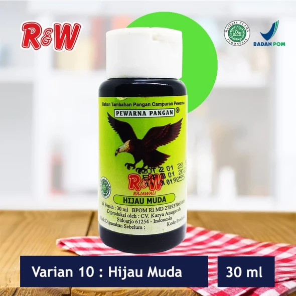 R&W Rajawali Light Green Food Coloring, 30 ml