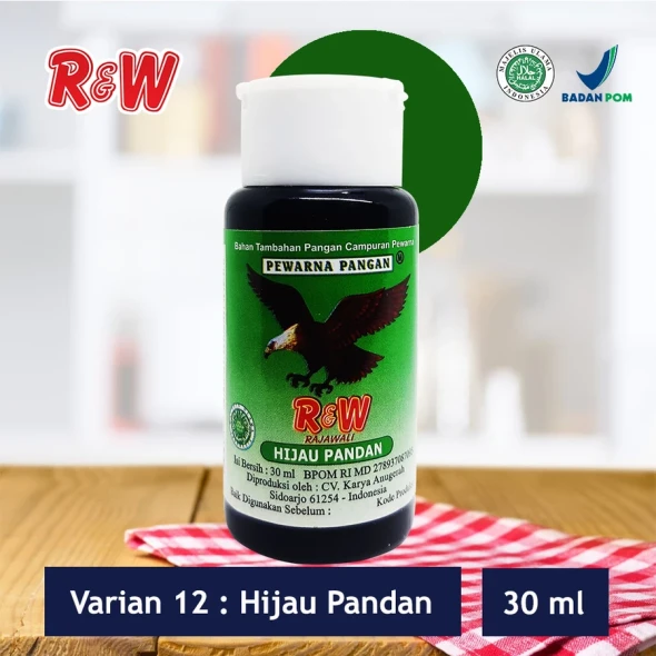 R&W Rajawali Pandan Green Food Coloring, 30 ml