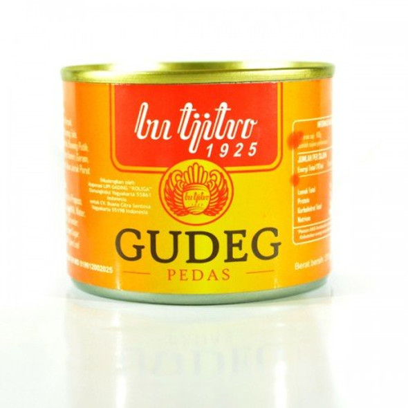 Bu Tjitro Gudeg Kaleng Yogyakarta Pedas - Canned Hot Spicy Flavor, 210 Gram (7.4 Oz)