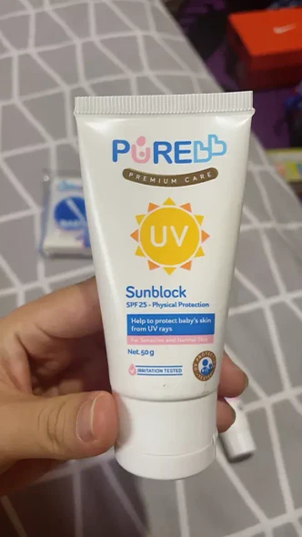 Pure Baby Sunblock Physical Sunscreen for Baby, 50gr