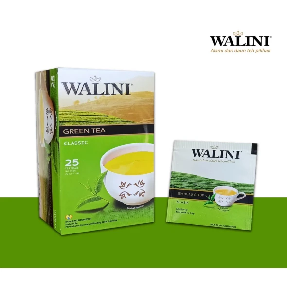 Walini Teh Hijau Klasik Amplop, 25ct