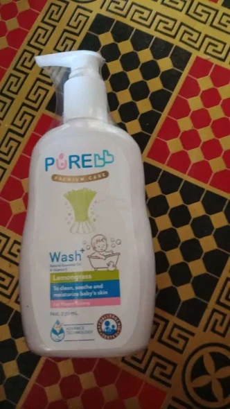 Pure Baby Wash Natural Essential Oil Lemongrass, 230ml