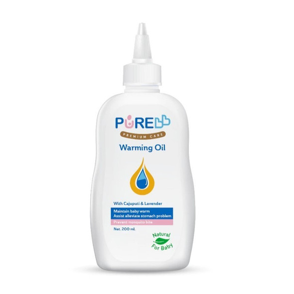 Pure Baby Warming Oil With Cajuput & Lavender, 200ml