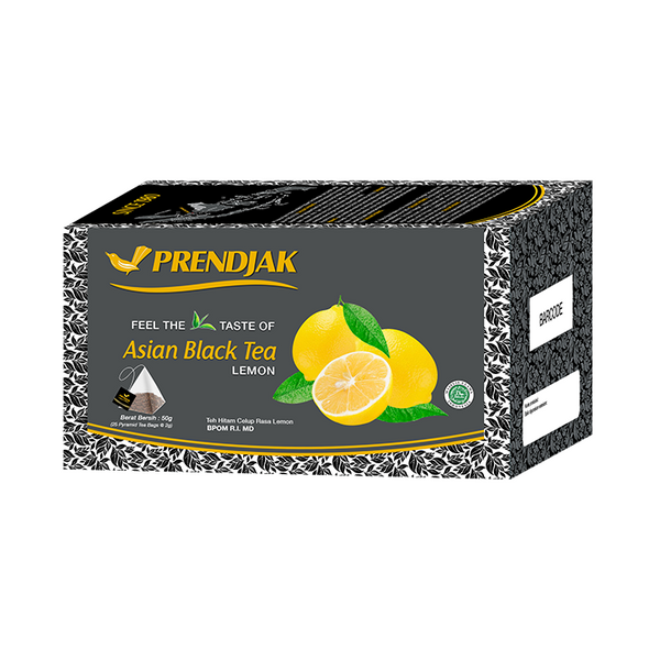 Prendjak Asian Black Tea Lemon Premium (25ct @2gr), 50Gram